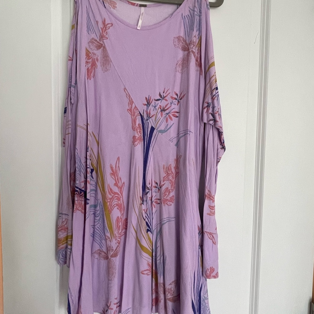 Free People Lavender Floral Mini Dress